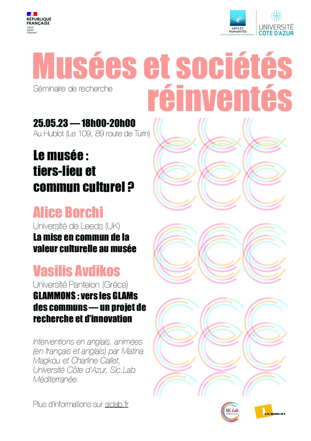Musées et sociétés réinventés – Séminaire de recherche le 25/05 à 18h au Hublot