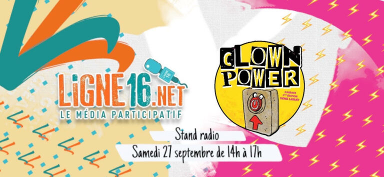 Stand radio Ligne16 à Clown Power – Sam. 27 sept. 2025